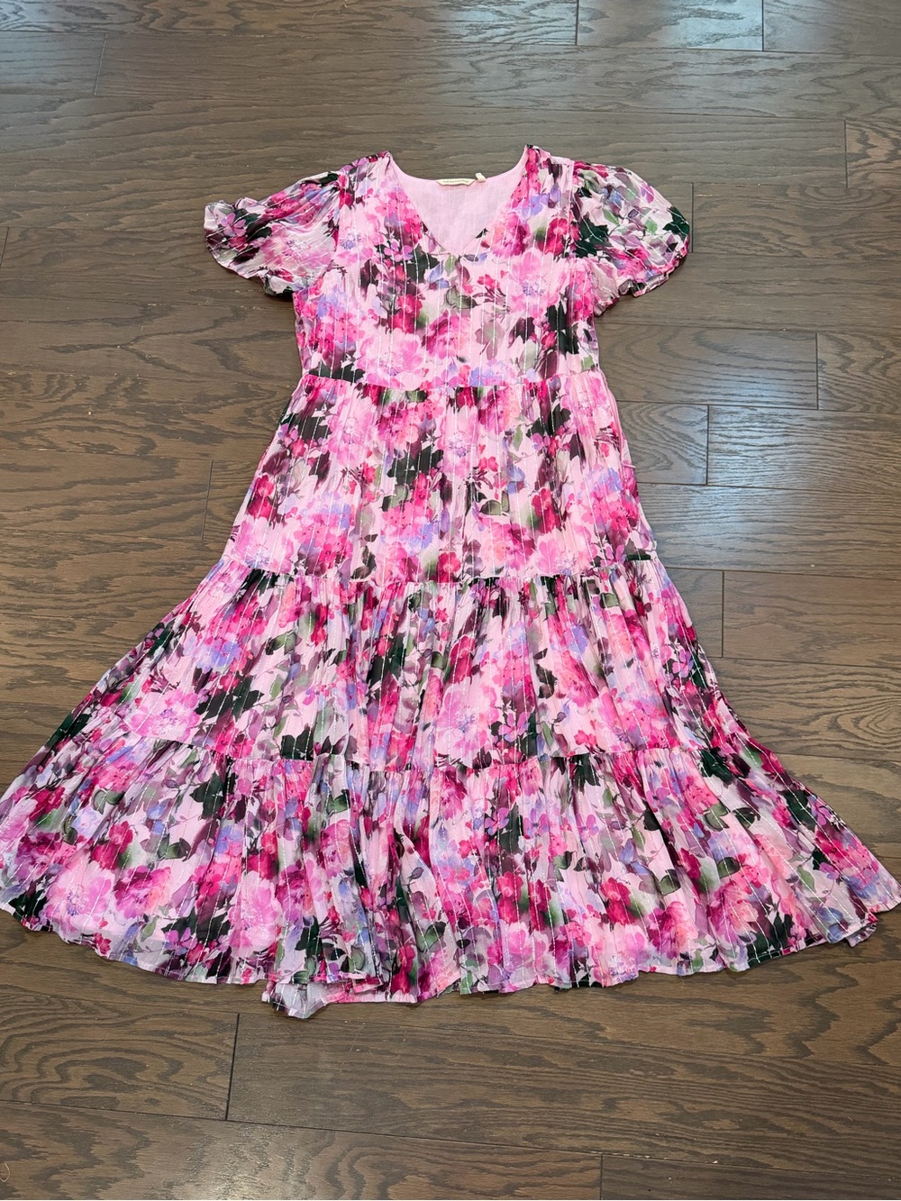 Soft Surroundings Santhia Midi Dress in Marseille Garden Size Medium - Picture 3 of 11